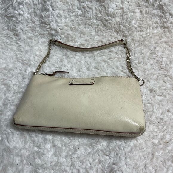 Kate Spade New York Leather Beige Chain-Link small Shoulder Bag - Picture 5 of 12